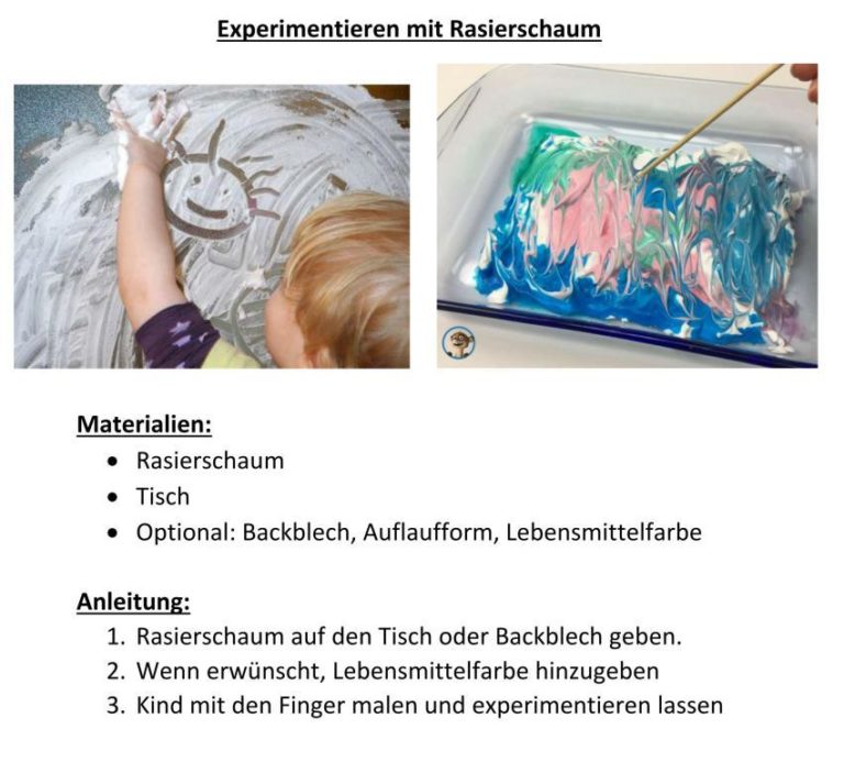 experiment rasierschaum farbe